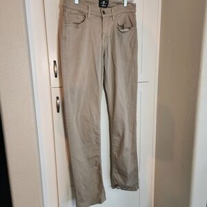 7 For All Mankind Khaki Straight-Leg Pants